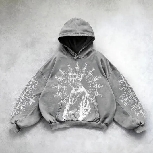 Midnight Sigil Oversized Hoodie - Oversized Hoodie