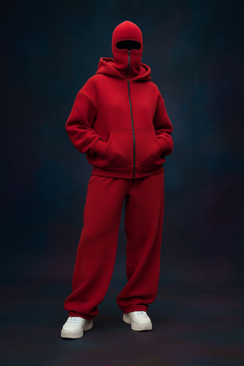 Phantom Techwear Zip Hoodie – Oversized Shiesty Streetwear Hoodie with Built-In Face Cover