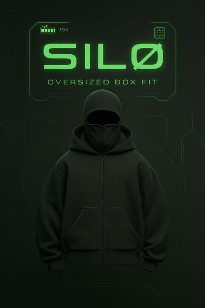 Phantom Techwear Zip Hoodie – Oversized Shiesty Streetwear Hoodie with Built-In Face Cover