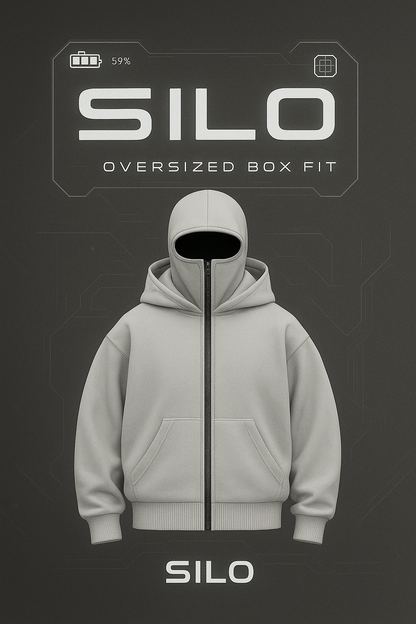 Phantom Techwear Zip Hoodie – Oversized Shiesty Streetwear Hoodie with Built-In Face Cover